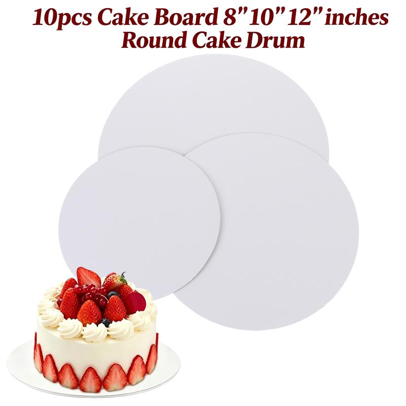 Wedding Supply Shops - Bases Redondas Brancas para Bolos (10