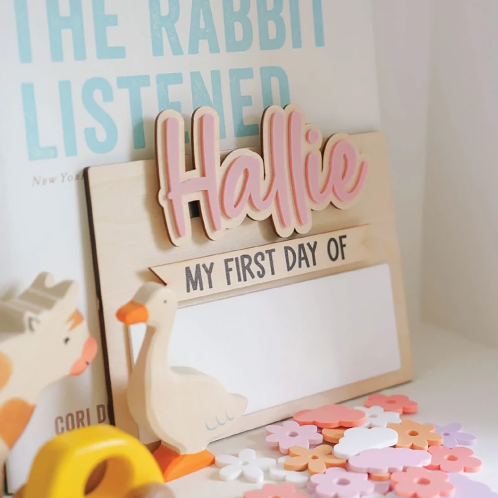 Wedding Party Supply - Placa de Nome de Madeira Personalizada